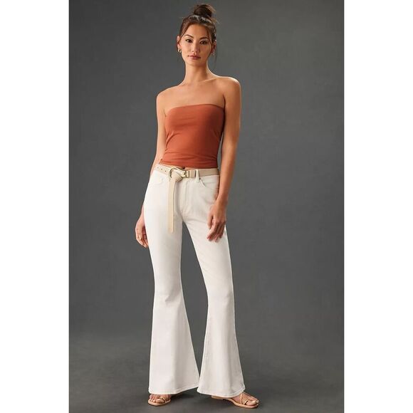 NWT Hudson Holly High-Rise Flare Jeans White Size 32 - Picture 1 of 12